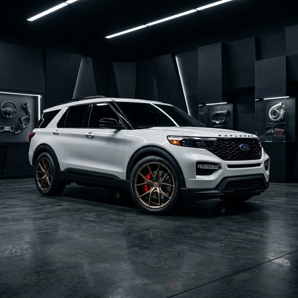 Ford Explorer ST built with SparksCustomParts bronze forged wheels and Brembo big brake kit