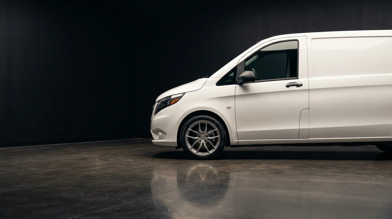 Compact commercial van with forged wheels