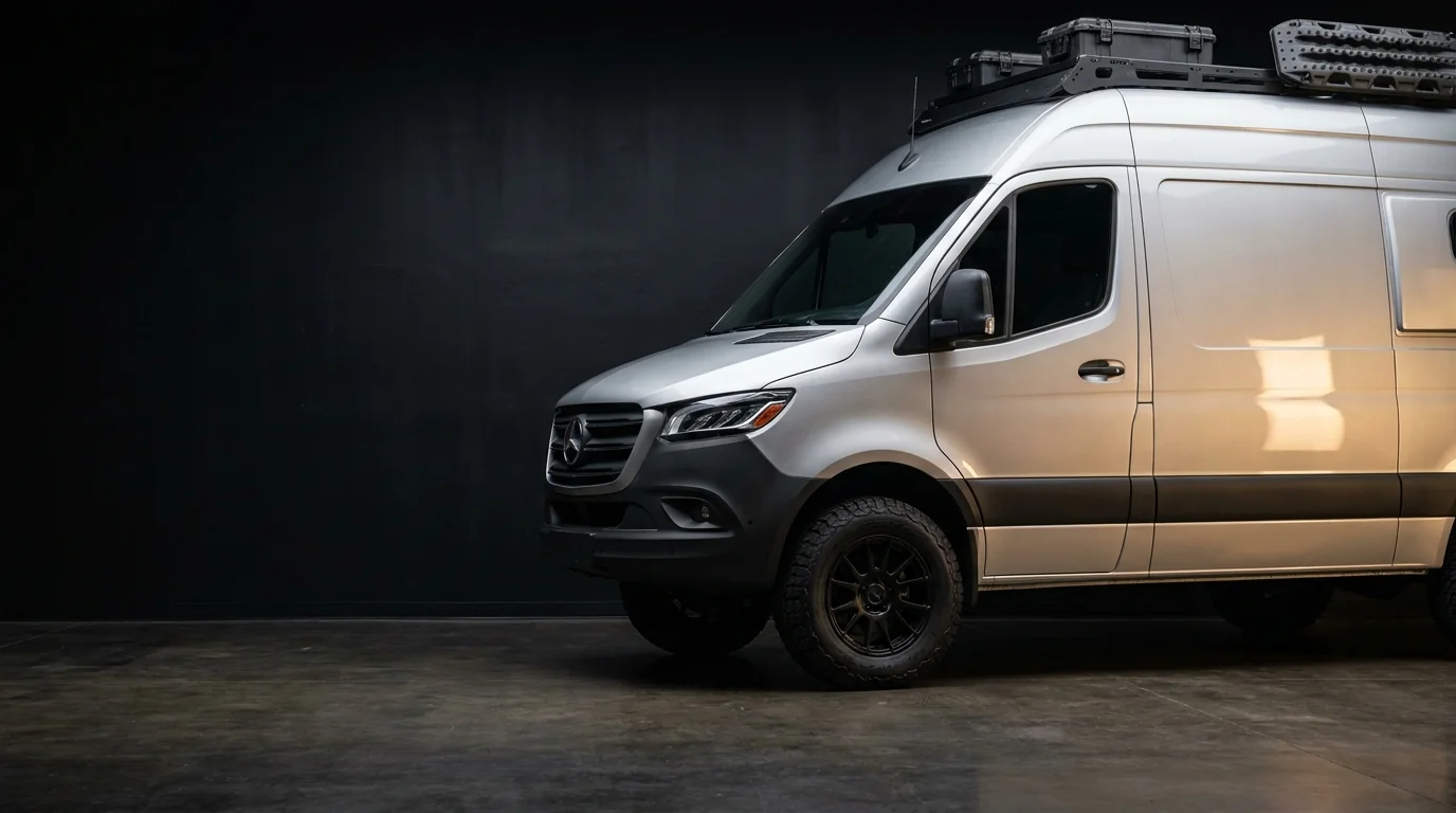 Full-size van with forged wheels